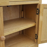 Sideboard 90x33.5x83 cm Solid Oak Wood - 45-Degree Angle