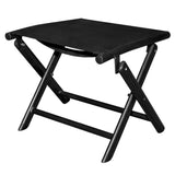Folding Footstool Black Aluminium and Textilene - Front View
