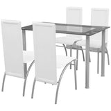Five Piece Dining Set White