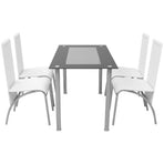 Five Piece Dining Set White