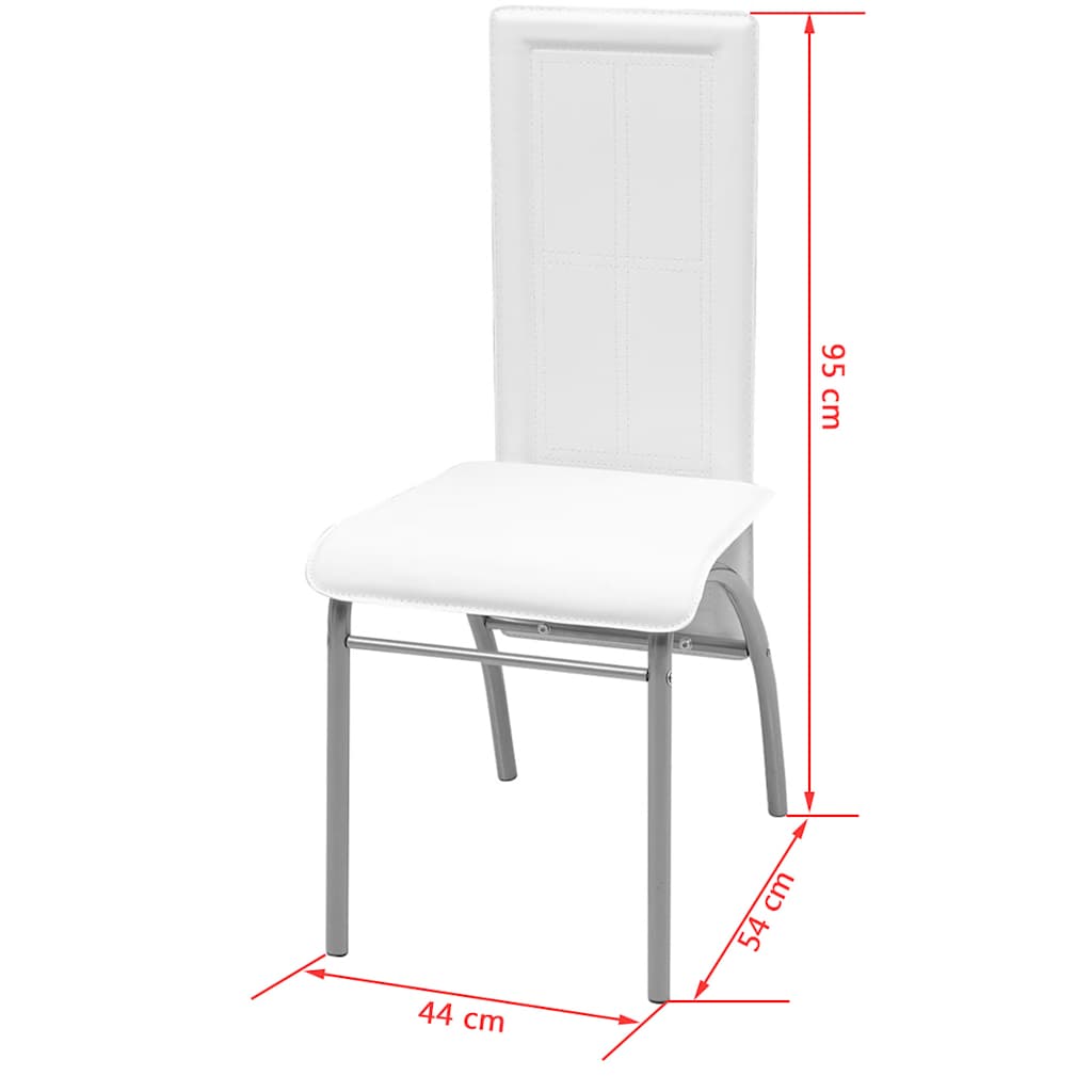 Five Piece Dining Set White