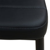 Five Piece Dining Table and Chair Set Black - Close-Up Angle