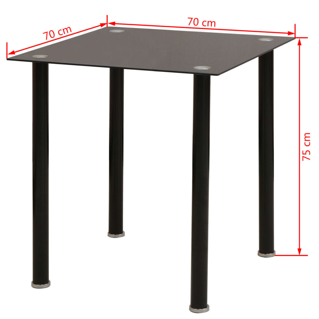 Five Piece Dining Table and Chair Set Black