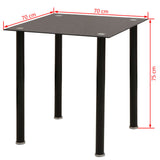 Five Piece Dining Table and Chair Set Black