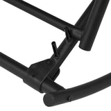 Garden Rocking Chair Steel and Textilene Black - Rear View