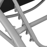Sun Loungers with Table Aluminium Black - Rear View