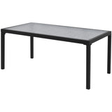 4 Piece Garden Lounge Set Textilene Black - Side View