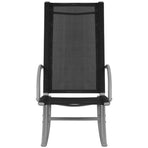 Garden Rocking Chairs 2 pcs Steel and Textilene Black