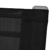 Garden Rocking Chairs 2 pcs Steel and Textilene Black - Rear View