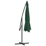 Cantilever Garden Parasol 3.5 m Green - Rear View