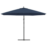Cantilever Garden Parasol 3.5 m Blue - 45-Degree Angle
