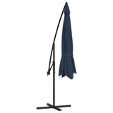 Cantilever Garden Parasol 3.5 m Blue - Rear View