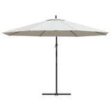 Cantilever Garden Parasol 3.5 m Sand White - 45-Degree Angle