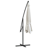 Cantilever Garden Parasol 3.5 m Sand White - Rear View