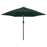 LED Cantilever Garden Parasol 3 m Green