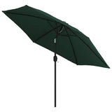 LED Cantilever Garden Parasol 3 m Green