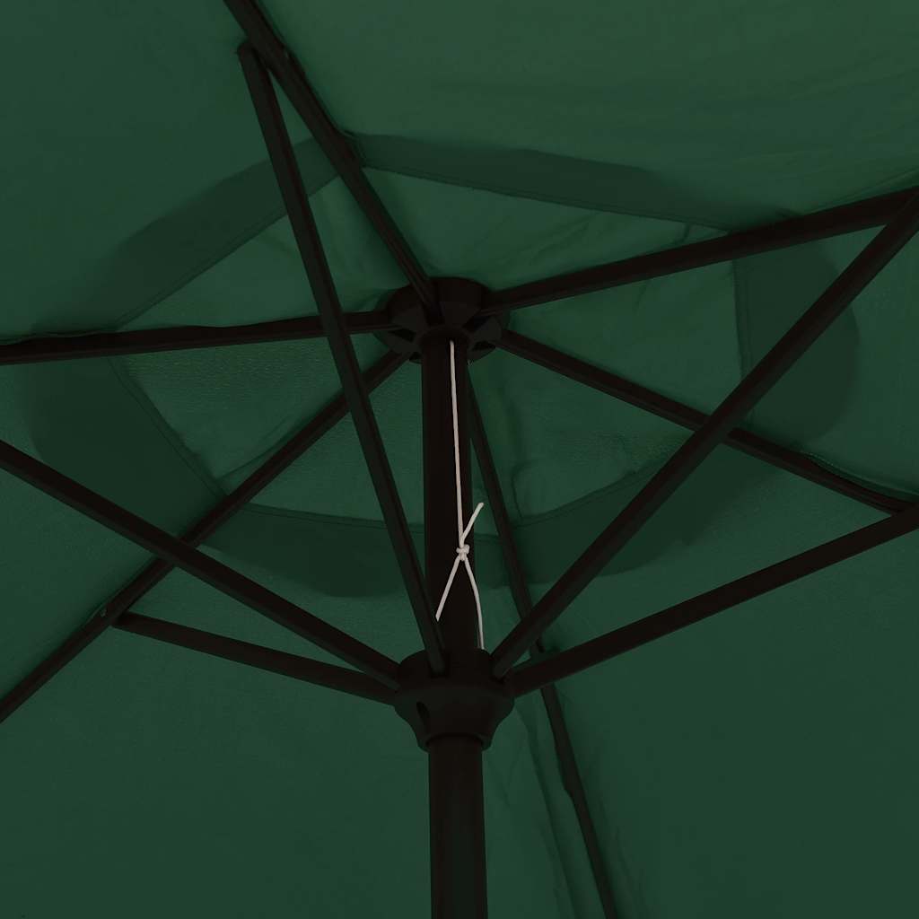 LED Cantilever Garden Parasol 3 m Green