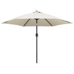 LED Cantilever Garden Parasol 3 m Sand White