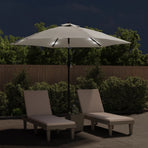 LED Cantilever Garden Parasol 3 m Sand White