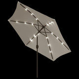 LED Cantilever Garden Parasol 3 m Sand White - 45-Degree Angle