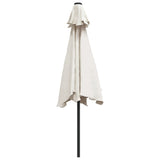 LED Cantilever Garden Parasol 3 m Sand White