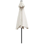 LED Cantilever Garden Parasol 3 m Sand White