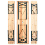 Folding Beer Table with 2 Benches 177 cm Pinewood - Top-Down View