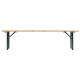 Folding Beer Table with 2 Benches 177 cm Pinewood
