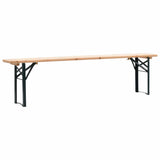 Folding Beer Table with 2 Benches 177 cm Pinewood