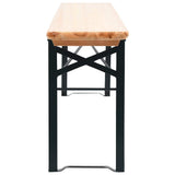 Folding Beer Table with 2 Benches 177 cm Pinewood
