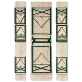 Folding Beer Table with 2 Benches 220 cm Fir Wood - Top-Down View
