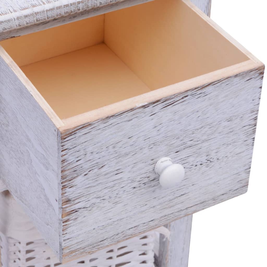 Bedside Cabinet Wood White