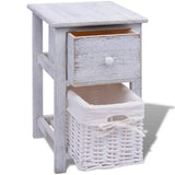 Bedside Cabinets 2 pcs Wood White - Top-Down View