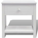 Bedside Cabinet Wood White
