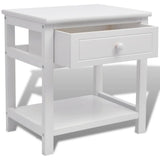 Bedside Cabinets 2 pcs Wood White - Top-Down View