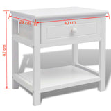Bedside Cabinets 2 pcs Wood White - Rear View