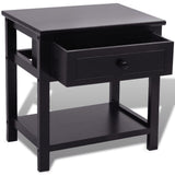 Bedside Cabinets 2 pcs Wood Black - Top-Down View