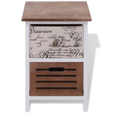 Bedside Cabinets 2 pcs Wood - Side View
