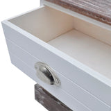 Bedside Cabinets 2 pcs Brown and White - 45-Degree Angle
