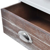 Bedside Cabinets 2 pcs Brown and White - Rear View