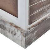 Bedside Cabinets 2 pcs Brown and White - Close-Up Angle