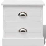 French Bedside Cabinet White