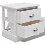French Bedside Cabinet White - Top-Down View