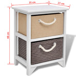 Bedside Cabinets 2 pcs Wood
