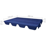 Replacement Canopy for Garden Swing Blue 226x186 cm