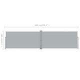 Retractable Side Awning 160x600 cm Grey - Extra Image