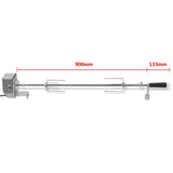 BBQ Rotisserie Spit with Professional Motor Steel 900 mm - Close-Up Angle