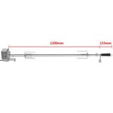 BBQ Rotisserie Spit with Professional Motor Steel 1200 mm - Close-Up Angle