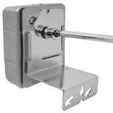 BBQ Rotisserie Spit with Motor Steel 1000 mm - Top-Down View