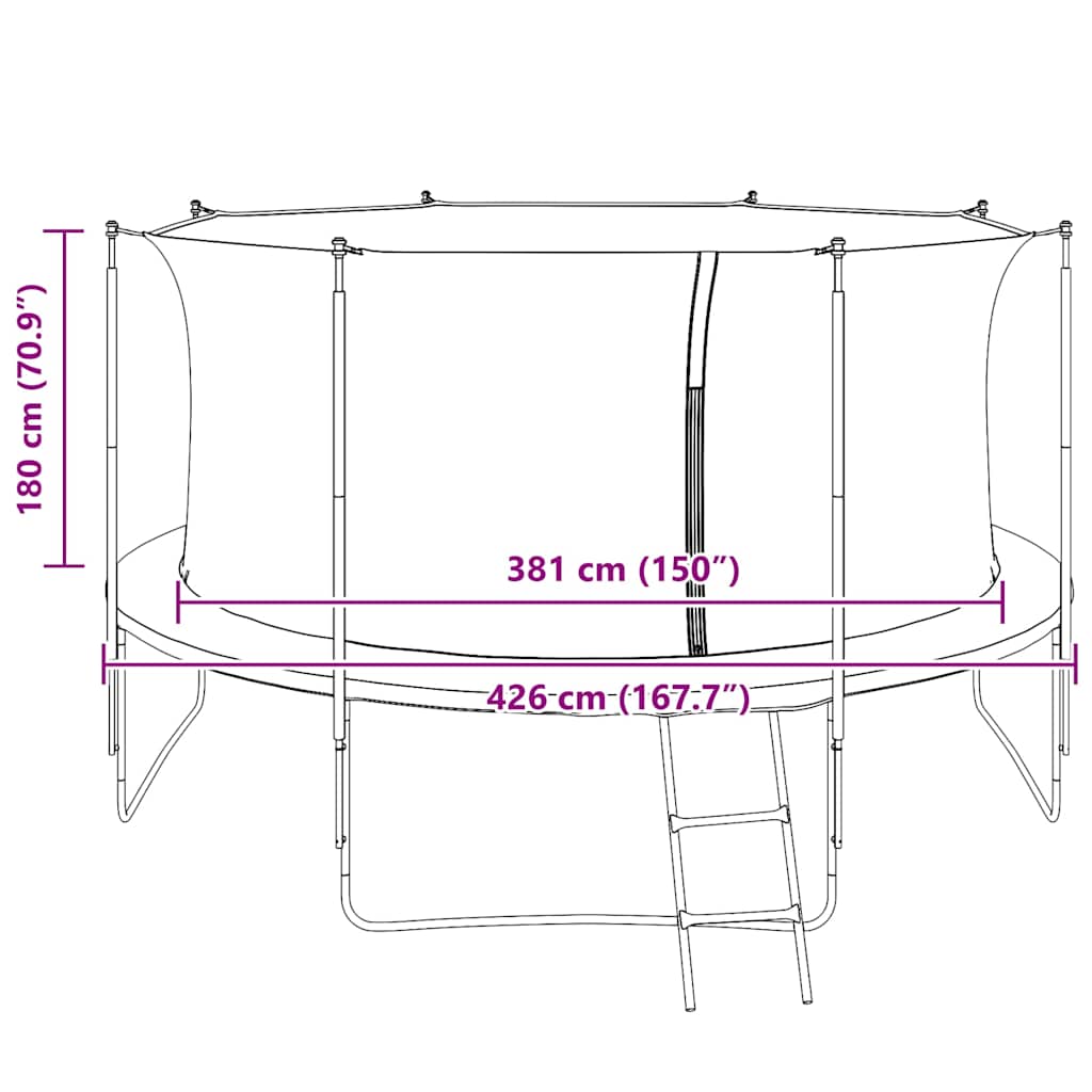 Safety Net for 4.26 m Round Trampoline